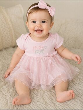 Baby girl dress with A new girl to love across the chest size 12 months #2749